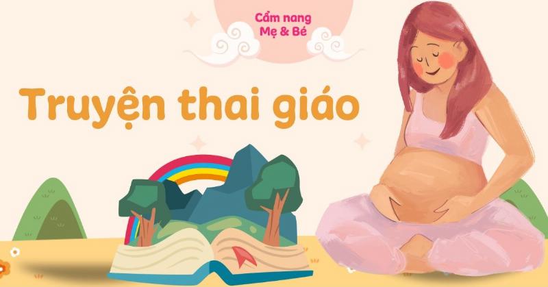 Một người mẹ nhẹ nhàng đặt tay lên bụng, mỉm cười khi nói chuyện với thai nhi trong bụng, hình ảnh tượng trưng cho thai giáo 3 tháng đầu và kết nối sớm