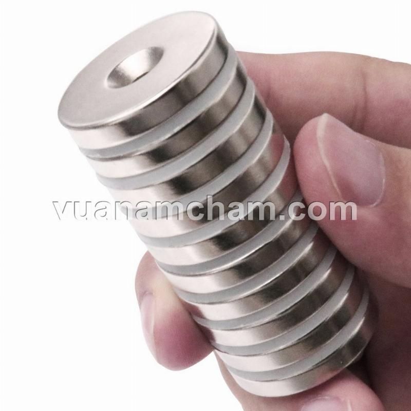 Anh chup cac loai nam cham vinh cuu pho bien nhu Neodymium va Ferrite