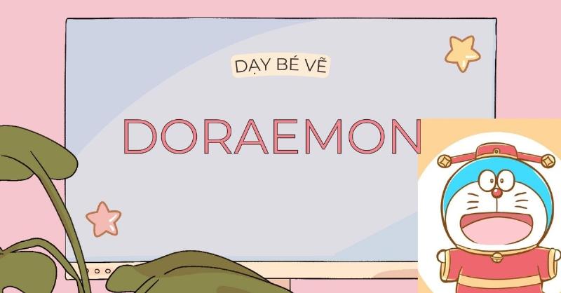 Cach ve mieng cuoi va rau doraemon chi tiet tung buoc