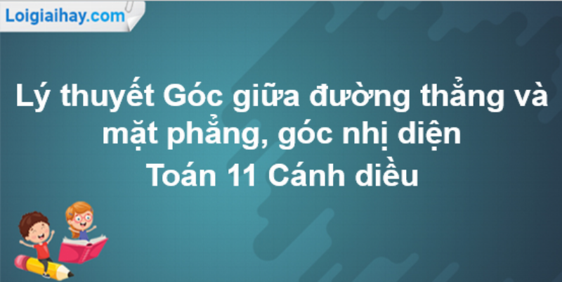 Hình minh họa cấu tạo của góc nhị diện với hai nửa mặt phẳng và cạnh chung