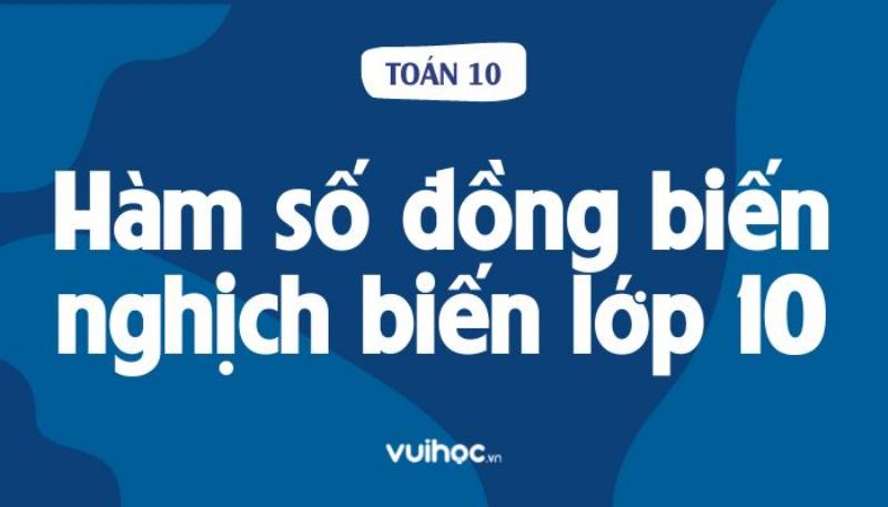 Đồ thị minh họa các khoảng đồng biến và nghịch biến của một hàm số bất kỳ