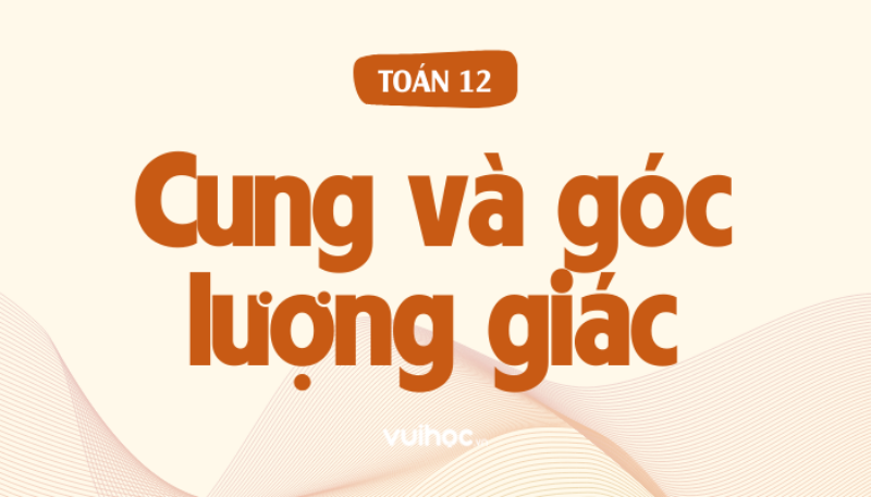 Sơ đồ minh họa góc ở tâm và cung tròn tương ứng, với góc được đo bằng đơn vị radian